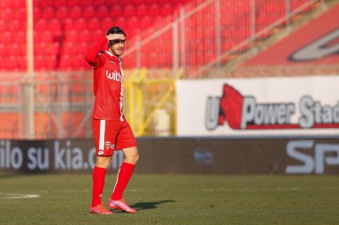 İtalya, Monza, 16 Ocak 2021: Mario Sampirisi (Monza orta saha oyuncusu) futbol maçının ikinci yarısında MONZA - COSENZA, Serie B 2020-2021 Gün 18, U-Power Stadyumu