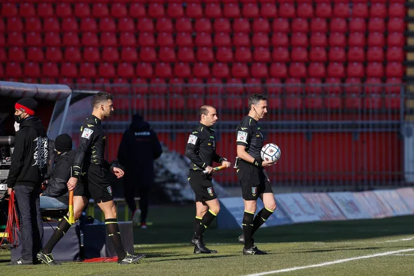 Italië Monza Januari 2021 Gianluca Aureliano Scheidsrechter Assistent Betreden Het — Stockfoto