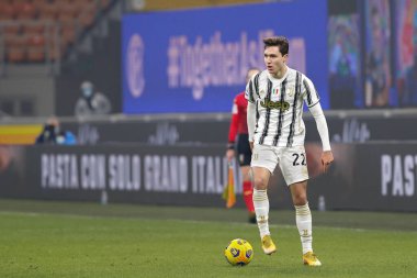 İtalya, Milan, 17 Ocak 2021: Enrico Chiesa (Juventus forveti) FC INTER - JUVENTUS, Serie A 2020-2021 Gün 18, San Siro Stadyumu