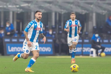 İtalya, Milan, 16 Aralık 2020: Matteo Politano (Napoli forveti) FC INTER - NAPOLI, Serie A 2020-2021 gün 12, San Siro Stadyumu