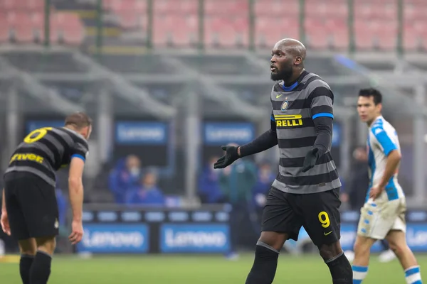 Italia Milano Dicembre 2020 Romelu Lukaku Inter Attaccante Deluso Dall — Foto Stock