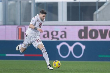 İtalya, Bergamo, 6 Şubat 2021: Nicola Muru (Torino defans oyuncusu) ATALANTA - TORINO, Serie A 2020 / 2021, Gewiss Stadyumu 'nda ikinci yarıda sahada koşuyor.