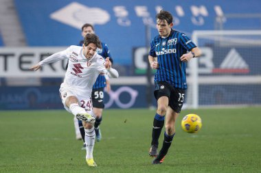 İtalya, Bergamo, 6 Şubat 2021: Simone Verdi (Torino forvet) ikinci yarıda ATALANTA - TORINO, Serie A 2020 / 2021, Gewiss Stadyumu,
