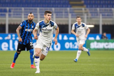İtalya, Milan, 8 Mart 2021: Ruslan Malinovskyi (Atalanta orta saha oyuncusu) FC INTER - ATALANTA, Serie A 2020-2021 Gün 26, San Siro Stadyumu