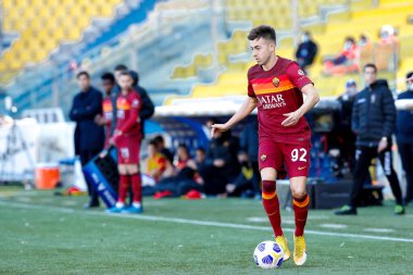 İtalya, Parma, 14 Mart 2021: Stephan El Shaarawy (Roman forvet) futbol maçının ikinci yarısında ön sahada AS ROMA, Serie A 2020 / 2021 gün, Tardini Stadyumu,