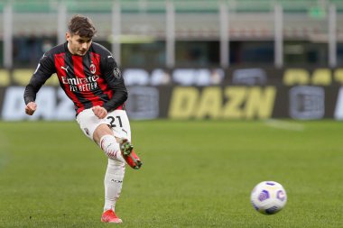 İtalya, Milan, 14 Mart 2021: Brahim Diaz (Milan orta saha oyuncusu) ikinci yarıda AC MILAN - NAPOLI, Serie A 2020-2021, San Siro Stadyumu,
