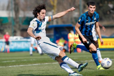 İtalya, Milan, 13 Mart 2021: Alessandro Cortinovis (Atalanta orta saha oyuncusu), FC INTER - ATALANTA, Primavera1 2020 / 2021 Day15, Interello