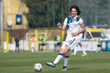 İtalya, Milan, 13 Mart 2021: Alessandro Cortinovis (Atalanta orta saha oyuncusu) FC INTER - ATALANTA, Primavera1 2020 / 2021 Gün 15, Interello