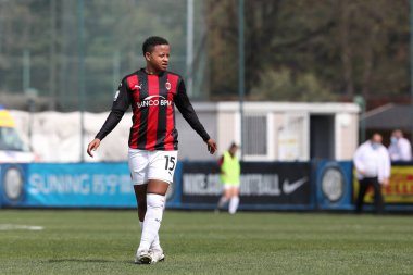 İtalya, Milan, 28 Mart 2021: Refiloe Jane (Milan orta saha oyuncusu) FC INTER - AC MILAN, Serie A 2020-2021, Interello maçının ilk yarısında kaleci atışını bekliyor