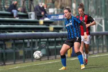 İtalya, Milan, 28 Mart 2021: Gloria Marinelli (Inter forvet) FC INTER - AC MILAN, Serie A 2020-2021, Interello