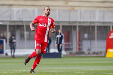 İtalya, Milan, 5 Nisan 2021: Davide Diaw (Monza forveti) futbol maçının ilk yarısında AC MONZA 'ya karşı PESCARA, Serie B 2020-2021 Day32, U-Power Stadyumu, U-Power Stadyumu