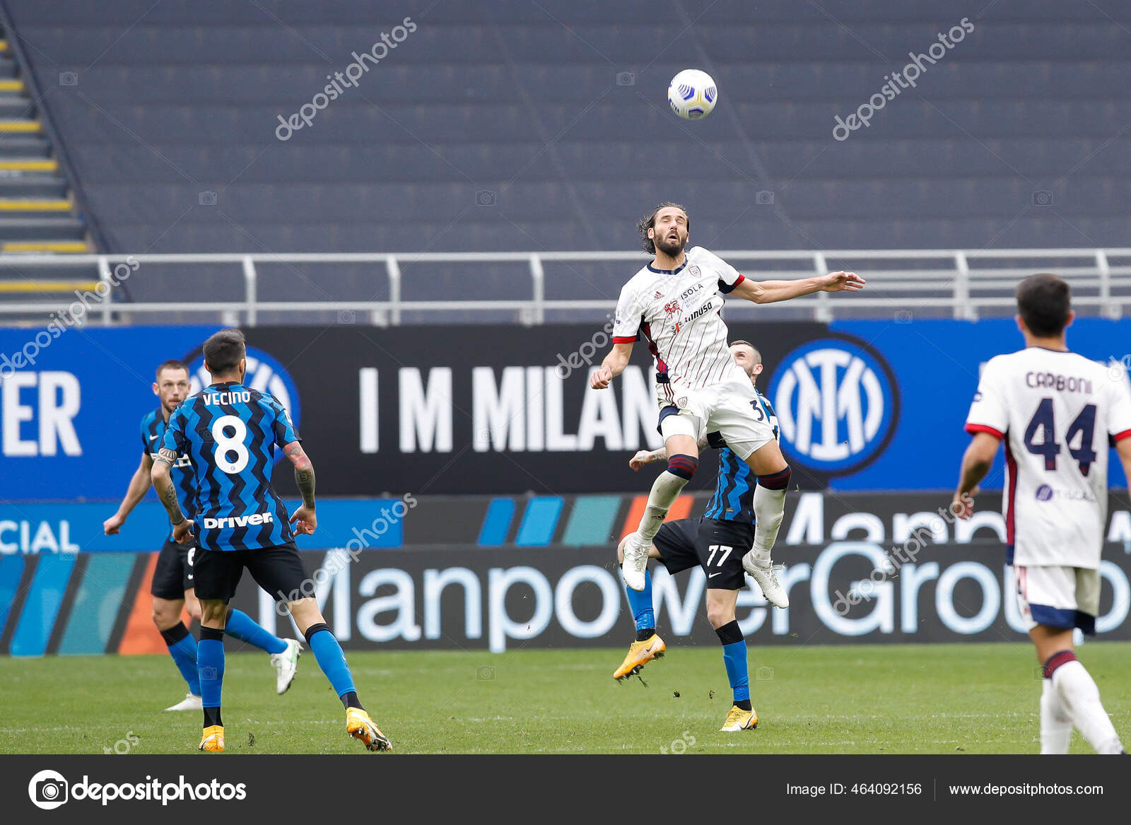 Italy Milan April 2021 Leonardo Pavoletti Cagliari Striker Head