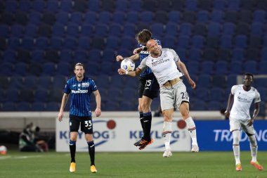İtalya, Bergamo, 25 Nisan 2021: Lorenzo De Silvestri (Bologna defans oyuncusu) futbol maçının ilk yarısında ATALANTA - BOLOGNA, Serie A 2020-2021 gün 33, Gewiss Stadyumu