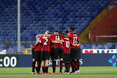 İtalya, Genova, 23 Ağustos 2021: ac Milan futbol maçı SMPDORIA - AC MILAN, Serie A 2021-2022 Gün 1, Ferraris Stadyumu
