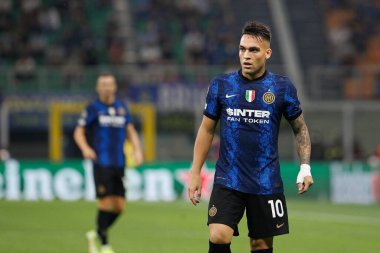 İtalya, Milan, 15 Eylül 2021: Lautaro Martinez (Inter forvet) FC INTER - REAL MADRID, Şampiyonlar Ligi maçı, San Siro Stadyumu