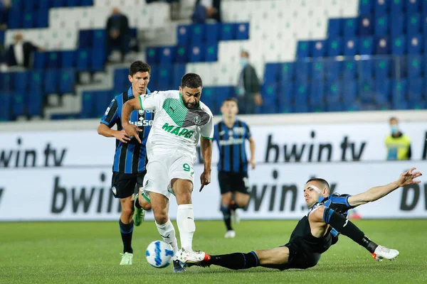 이탈리아 베르가모 2021 Gregoire Defrel Sassuolo Striker Attack Penalty Area — 스톡 사진