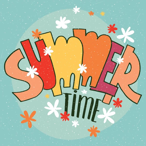 Lettering Summer Time — Stock Vector