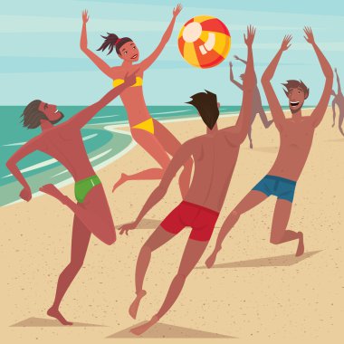 Plajda yaz etkinliği