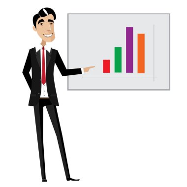 Grafik işaret iş adamı