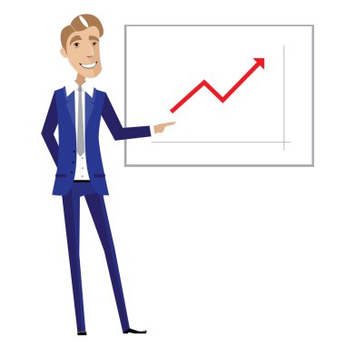Grafik işaret iş adamı