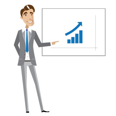 Grafik işaret iş adamı