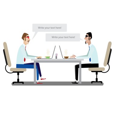 çalışma masasında oturan office adam