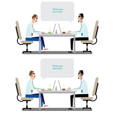 çalışma masasında oturan office adam