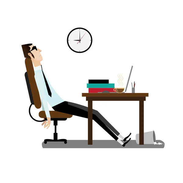 Masa başında oturan yorgun office adam
