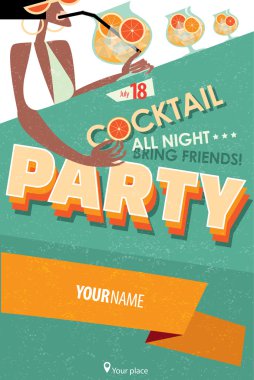 Kokteyl parti için poster