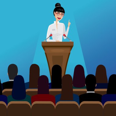 İş kadın kamu hoparlör Konferansı