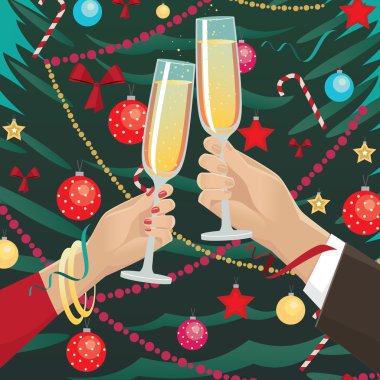 Çift kodes gözlük Noel ağacı kapalı yakınındaki