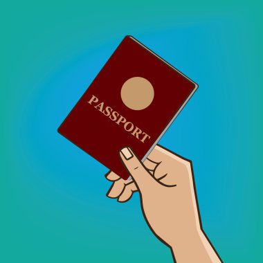 Passport ile uzanmış el