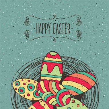 Paskalya yumurtaları yığını