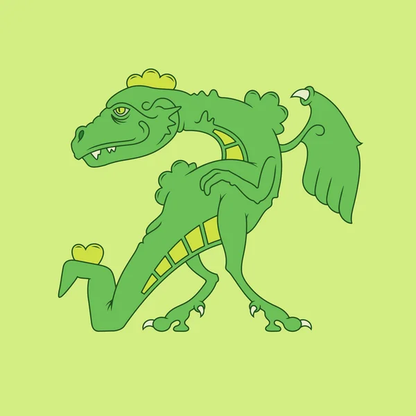 Yeşil ejderha / vektör çizim