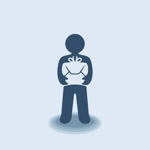 Teslimat adam vektör simgesi