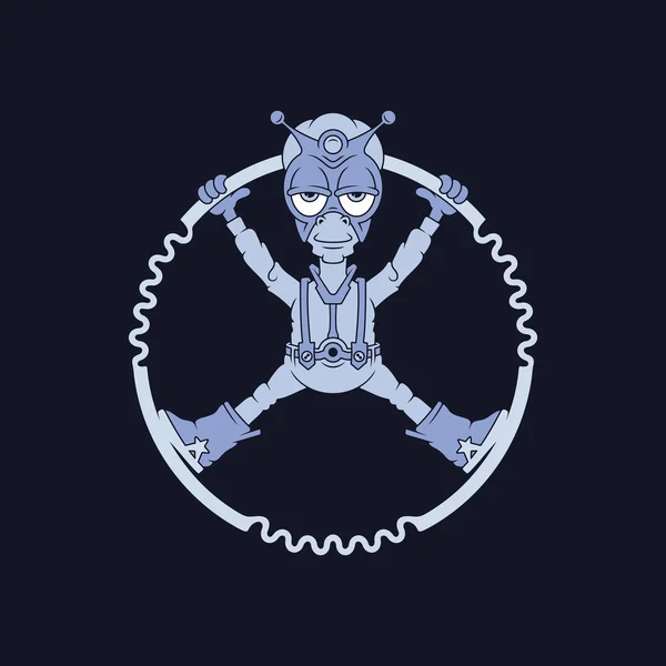 UFO uzaylı / illüstrasyon vektör