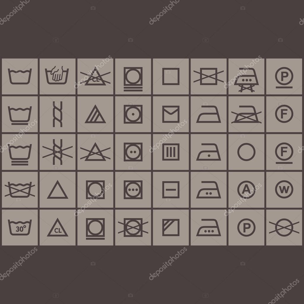 Washing symbols Vector Stock Vector Image by ©walik_savitsky 114978700
