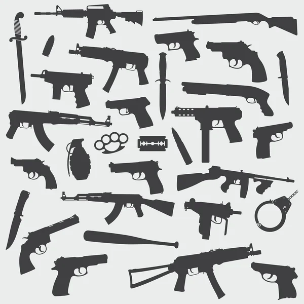 Silah siluet vektör