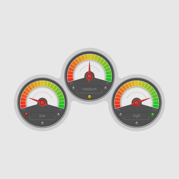 Snelheidsmeter / Vector Illustratie — Stockvector