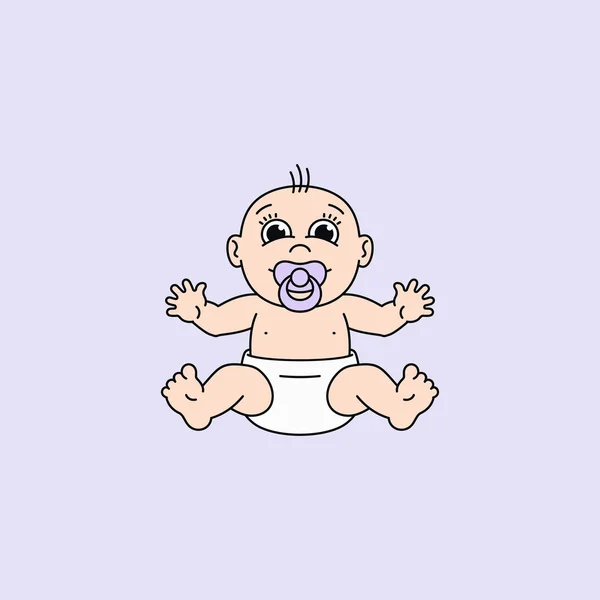 Şirin Bebek emziği vektör çizim ile