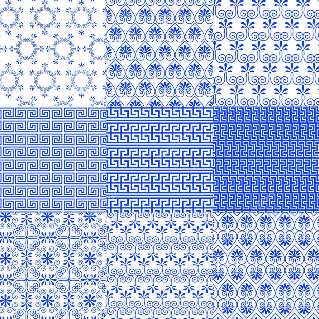 Vettoriale stockCollezione Vettoriale Modelli Greci Tradizionali Moderni  Senza Soluzione Continuità Sfondo di ©Ayaidu #430575550, image size:1024x1024