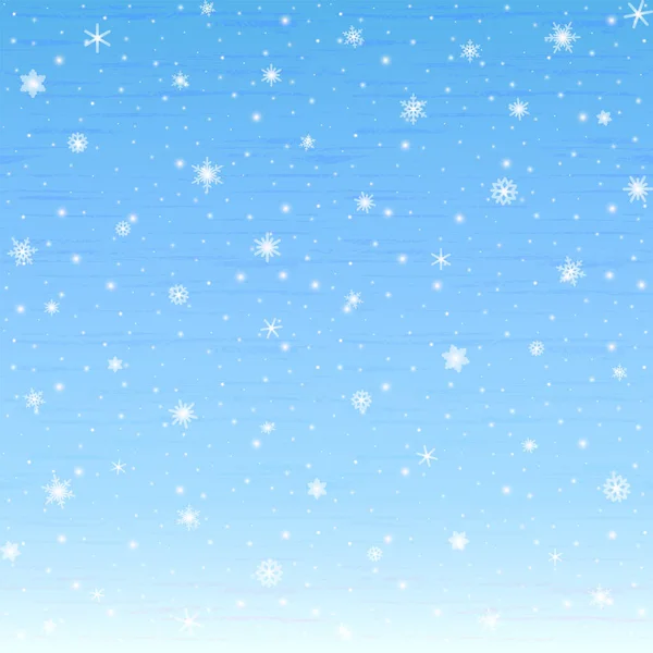 Vector Invierno Cuadrado Fondo Navidad Copos Nieve Brillantes Nubes Contorno — Vector de stock