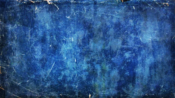 추상적인 배경을 파란색 벽을 긁어 — 스톡 사진