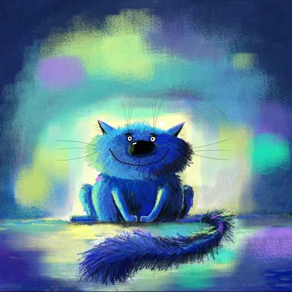 Blå kattunge — Stockfoto