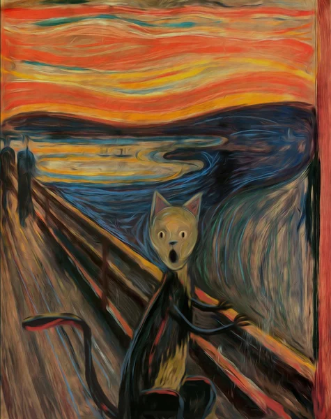 Kedi köprüde çığlık