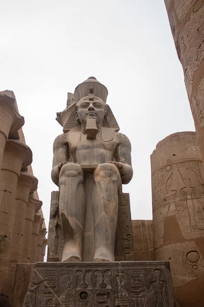 Статуя Рамсезії Луксорському Храмі — стокове фото