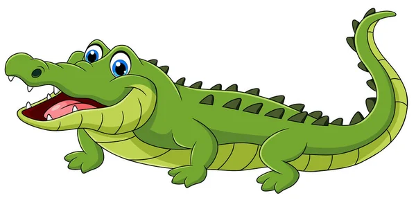 Симпатичная Векторная Иллюстрация Крокодиловых Животных — стоковый вектор