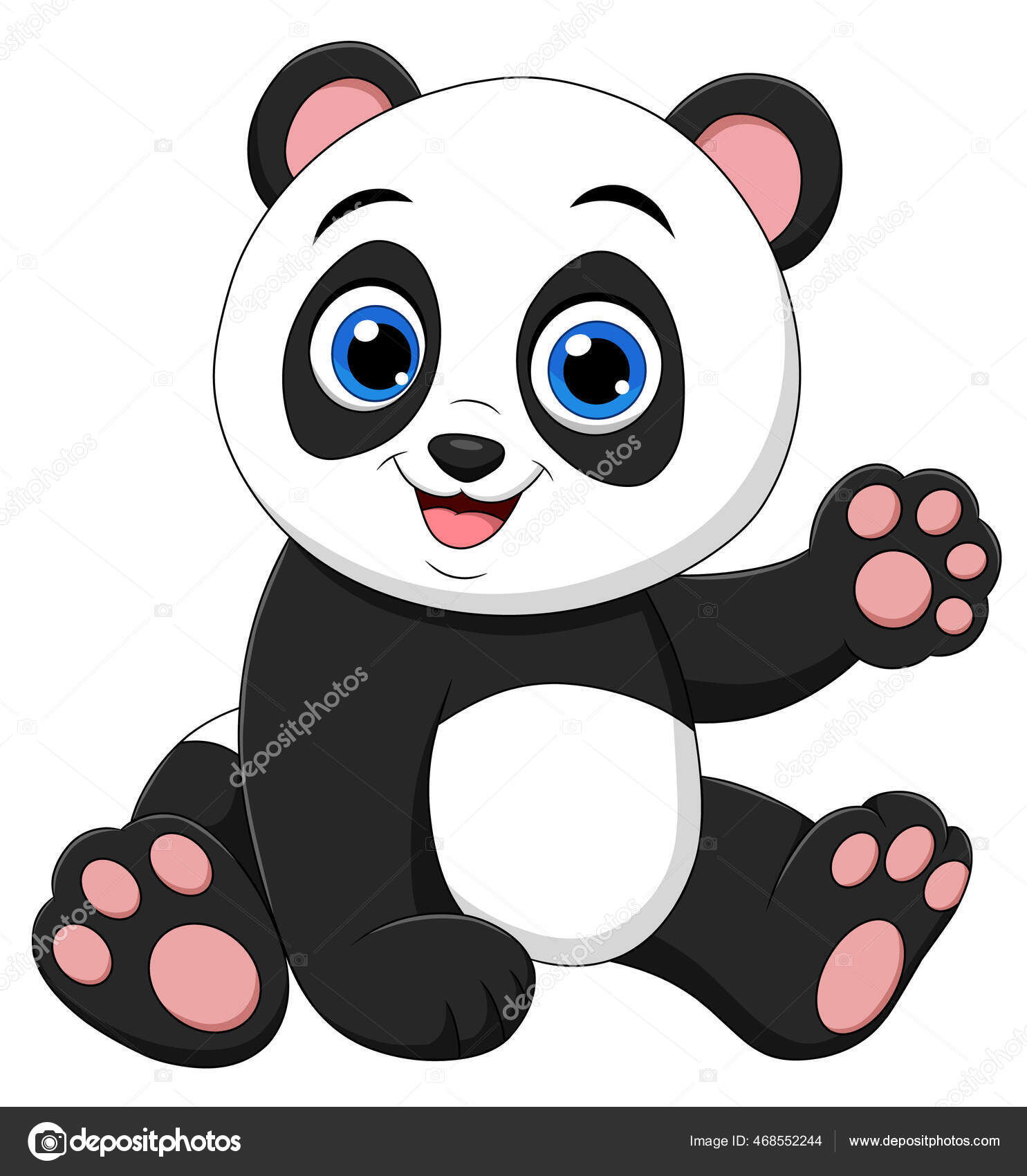 Vetores de Desenho Animado De Rosto De Urso Panda Bonito Isolado Em Branco  Ilustração Vetorial e mais imagens de Animal - iStock