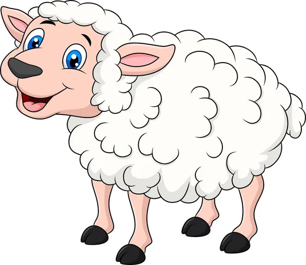 Милі Вівці Тварин Мультфільм Ілюстрація — стоковий вектор