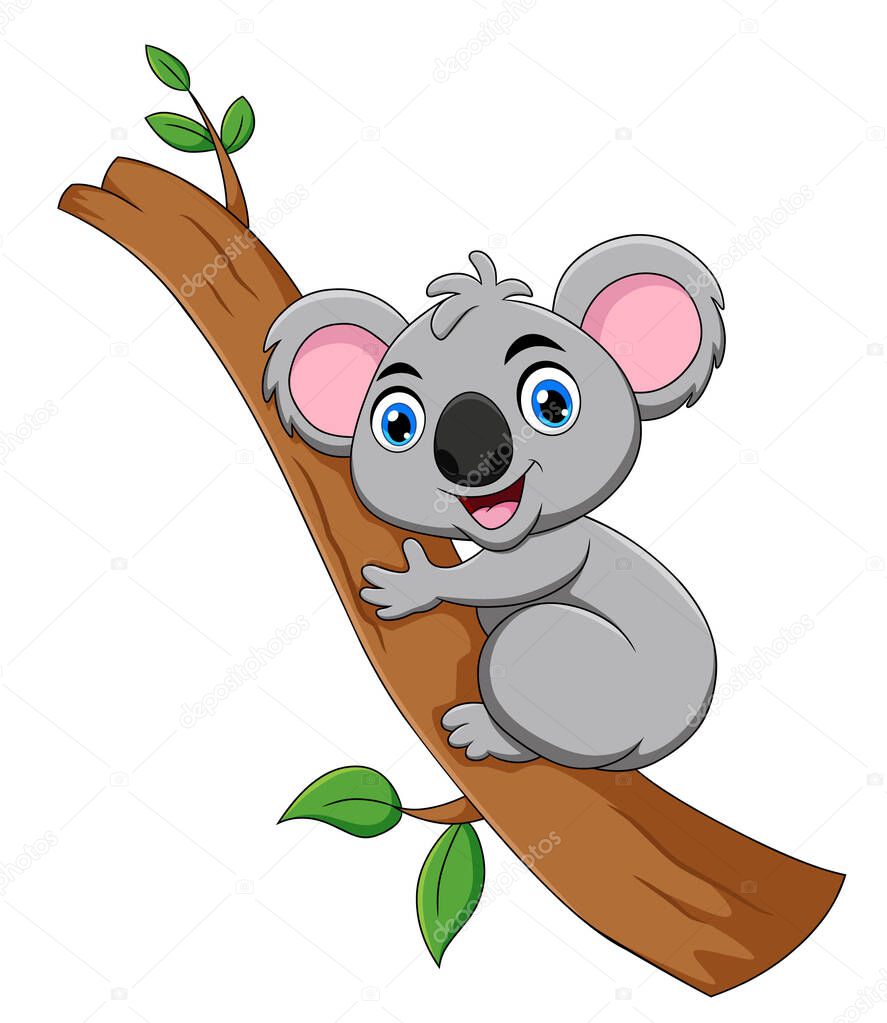 Cute Koala cartoon animal vector illustration